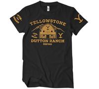 Yellowstone Licenza Ufficiale Barn Uomo Maglietta (Nero), Large