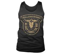 Yellowstone Maglietta Tank Vest Cowboy Nero Canotta Cotone S-XXL