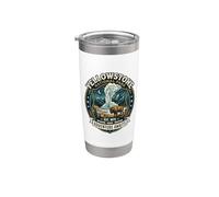Yellowstone National Park Adventure Awaits Spilla retrò Bisonte Bicchiere termico in acciaio inox doppia parete