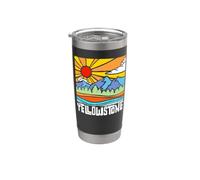 Yellowstone National Park Artistic Nature & Mountains Bicchiere termico in acciaio inox doppia parete