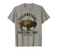 Yellowstone National Park Bisonte Souvenir Uomini Donne Bambini Maglietta