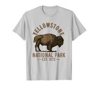 Yellowstone National Park Bisonte Souvenir Uomini Donne Bambini Maglietta