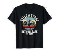 Yellowstone National Park Bisonte Souvenir Uomini Donne Bambini Maglietta
