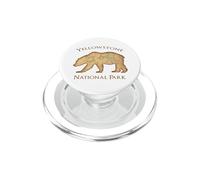 Yellowstone National Park Grizzly Bear - Mappa aerea vintage PopSockets PopGrip per MagSafe