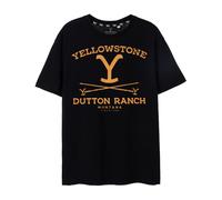 Yellowstone Nero Dutton Ranch T-shirt a maniche corte Uomini