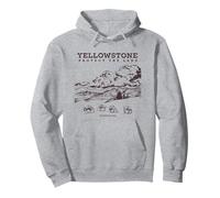 Yellowstone Protect The Land Line Art Distressed Style Felpa con Cappuccio