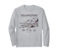 Yellowstone Protect The Land Line Art Distressed Style Maglia a Manica