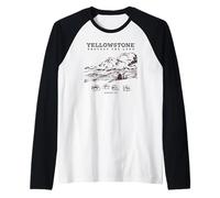 Yellowstone Protect The Land Line Art Distressed Style Maglia con Maniche Raglan