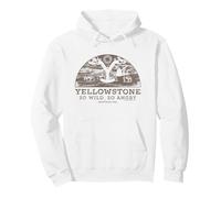 Yellowstone So Wild So Angry Montana USA Distressed Portrait Felpa con Cappuccio