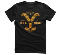 Yellowstone T-Shirt Uomo Ride For The Brand Ufficiale Licenziata, Nera/Marrone