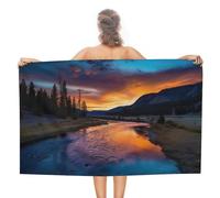 Yellowstone Telo mare Parco Nazionale Sabbia, Morbido Asciugamano da Bagno Ad Asciugatura Rapida Relax Asciugamano da Campeggio Sport Piscina Asciugamano per Donne Adulti Accessori Estivi Estivi