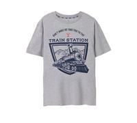 Yellowstone Train Station Maglietta Maniche Corte Uomo (NS7510)