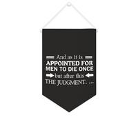 Yelolyio And As It Is Appointed for Men to Die Once, Striscione in tela 25,4 x 38,1 cm, motivazionale da appendere alla parete, decorazione da parete per camera da letto, cameretta dei bambini