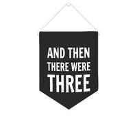 Yelolyio And Then There Were Three Canvas Banner 25,4 x 30,5 cm motivazionale da appendere alla parete bandiera decorativa in tela gagliardetto decorazione da parete per camera da letto nursery