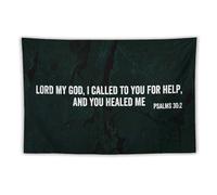 Yelolyio Arazzo da appendere alla parete con scritta in lingua inglese "Lord My God,I Callled to You for Help, and You Healed Me Psalms 60: 2", per camera da letto, soggiorno, decorazione per la casa