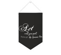 Yelolyio Bandiera da parete in tela con citazione ispiratrice "Act Well Your Part, There All The Honour Lies", decorazione da parete per casa e ufficio, 25 x 38 cm, striscione in tela per