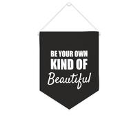 Yelolyio Bandiera da parete in tela con citazione ispiratrice Be Your Own Kind Of Beautiful Wall Art Hanging Banner Home Office Decor 25,4 x 30,5 cm Banner in tela Regali di inaugurazione della casa
