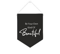 Yelolyio Bandiera da parete in tela con citazione ispiratrice Be Your Own Kind Of Beautiful Wall Art Hanging Banner Home Office Decor 25,4 x 30,5 cm Banner in tela Regali di inaugurazione della casa