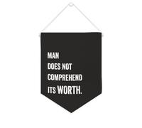 Yelolyio Bandiera da parete in tela con citazione ispiratrice che non comprende il suo valore, striscione da appendere per casa e ufficio, 25,4 x 30,5 cm, regalo per l'inaugurazione della casa