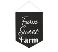 Yelolyio Bandiera da parete in tela con citazione ispiratrice con scritta in lingua inglese "Sweet Farm Sweet Farm Wall Art Hanging Banner Home Office Decor 30,5 x 40,6 cm Banner su tela Regali di
