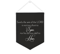 Yelolyio Bandiera da parete in tela con citazione ispiratrice con scritta "Surely The Arm of The Lord is Not Too Short to Save", striscione da appendere per casa e ufficio, 30,5 x 40,6 cm, regalo di
