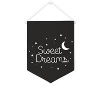 Yelolyio Bandiera da parete in tela con citazione ispiratrice con scritta "Sweet Dreams" (lingua italiana non garantita), decorazione per casa e ufficio, 30,5 x 40,6 cm, regalo per l'inaugurazione