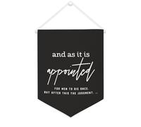 Yelolyio Bandiera da parete in tela con citazione ispiratrice e come è nominato per gli uomini per morire una volta, striscione da appendere per casa e ufficio, 30 x 40 cm, regalo per l'inaugurazione