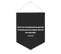 Yelolyio Bandiera da parete in tela con citazione ispiratrice e scritta in lingua inglese "But the rest of the dead did not live again", decorazione per casa e ufficio, 30,5 x 40,6 cm, striscione su
