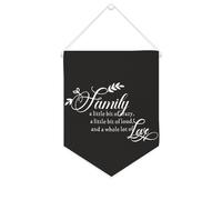 Yelolyio Bandiera da parete in tela con citazione ispiratrice "Family A Little Bit of Crazy, A Little Bit of Loud, And A Whole Lot of Love", striscione da appendere per casa e ufficio, 25,4 x 30,5 cm
