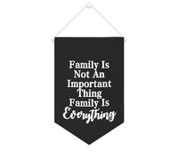 Yelolyio Bandiera da parete in tela con citazione ispiratrice "Family Is Not An Important Thing Family Is Everything", decorazione da parete per casa e ufficio, 25,4 x 38,1 cm, regalo per
