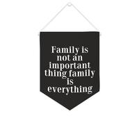 Yelolyio Bandiera da parete in tela con citazione ispiratrice "Family Is Not An Important Thing Family Is Everything", decorazione da parete per casa e ufficio, 25,4 x 30,5 cm, regalo per