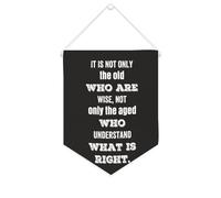 Yelolyio Bandiera da parete in tela con citazione ispiratrice It Is Not Only The Old Who Are Wise Wall Art Hanging Banner Home Office Decor 25,4 x 30,5 cm Banner su tela Regali di inaugurazione della