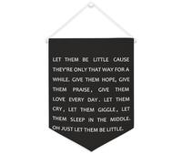 Yelolyio Bandiera da parete in tela con citazione ispiratrice Let Them Be Little Cause, decorazione da parete per casa e ufficio, 30,5 x 40,6 cm, regalo di inaugurazione della casa