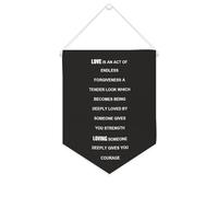 Yelolyio Bandiera da parete in tela con citazione ispiratrice Love Is An Act of Endless Forgiveness A Tender Look Wall Art Hanging Banner Home Office Decor 25,4 x 30,5 cm Tela Banner Regali di