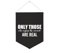 Yelolyio Bandiera da parete in tela con citazione ispiratrice "Only Those Who Capture The Moment Are Real", decorazione per casa e ufficio, 30,5 x 40,6 cm, idea regalo per l'inaugurazione della casa