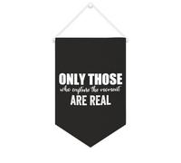 Yelolyio Bandiera da parete in tela con citazione ispiratrice "Only Those Who Capture The Moment Are Real", decorazione da parete per casa e ufficio, 25 x 38 cm, idea regalo per l'inaugurazione della