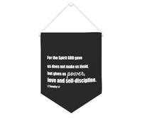Yelolyio Bandiera da parete in tela con citazione ispiratrice per lo spirito God Gave Us Not Make Us Timid Wall Art Hanging Banner Home Office Decor 25,4 x 30,5 cm Banner in tela Regali di