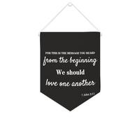 Yelolyio Bandiera da parete in tela con citazione ispiratrice per questo è il messaggio che hai sentito dall'inizio, striscione da appendere per casa e ufficio, 25 x 30 cm, regalo per l'inaugurazione