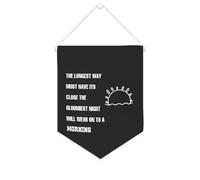 Yelolyio Bandiera da parete in tela con citazione ispiratrice The Longest Way Must Have Its Close The Gloomiest Night Wall Art Hanging Banner Home Office Decor 25,4 x 30,5 cm tela banner regali di