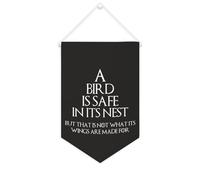 Yelolyio Bandiera da parete in tela con citazione motivazionale, con scritta "A Bird Is Safe in its Nest But That Is Not What Its Wings Are Made for Wall Art Hanging Banner Home Office Decor 25 x 38