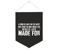 Yelolyio Bandiera da parete in tela con citazione motivazionale, con scritta "A Bird Is Safe in its Nest But That Is Not What Its Wings Are Made for Wall Art Hanging Banner Home Office Decor 30,5 x