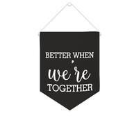 Yelolyio Banner in tela con scritta "Better When We Are Together", 25,4 x 30,5 cm, motivazionale, da appendere alla parete, decorazione da parete per camera da letto, cameretta dei bambini