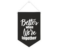 Yelolyio Banner in tela con scritta "Better When We Are Together", 25,4 x 38,1 cm, motivazionale, da appendere alla parete, decorazione per camera da letto, cameretta dei bambini, decorazione per la
