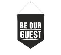 Yelolyio Be Our Guest - Striscione motivazionale da appendere alla parete, 25,4 x 30,5 cm, decorazione da parete per camera da letto, cameretta dei bambini, decorazione per la casa