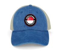 Yelolyio Berretto da esterno da uomo Mesh Back Ballcap Il più grande posto sulla terra Singapore Cappelli in cotone Singapore Cappelli con bandiera di Singapore Cappelli da baseball Cappelli da pesca