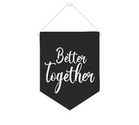 Yelolyio Better Together, striscione in tela motivazionale da appendere alla parete, bandiera da appendere alla parete, decorazione per la casa, per soggiorno, camera da letto, ufficio, regali per le