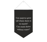 Yelolyio Can Papyrus Grow Tall Where Banner in tela 25,4 x 38,1 cm motivazionale da appendere alla parete bandiera decorativa in tela gagliardetto decorazione da parete per camera da letto nursery