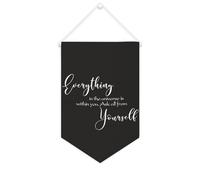 Yelolyio Everything in The Universe Is within You. Chiedi tutto da te Banner in tela 25,4 x 38,1 cm motivazionale da appendere alla parete bandiera decorativa su tela gagliardetto decorazione da