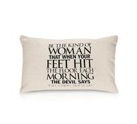 Yelolyio Federa per cuscino con citazione "Be The Kind of Woman ", 30,5 x 45,7 cm, decorativa, per divano, camera da letto, soggiorno