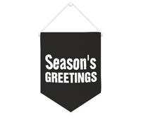 Yelolyio Festone in tela con scritta "Season's Greetings", 25,4 x 30,5 cm, motivazionale, da appendere alla parete, decorazione da parete per camera da letto, cameretta dei bambini, decorazione per la